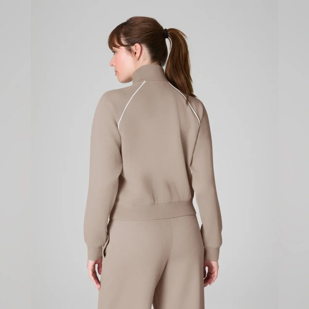SPANX AirEssentials Pique Full Zip Track Jacket + Straight Leg Pant - NWT - Picture 3 of 11